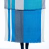 House & Home Shupaca 100% Baby Alpaca | Reversiblealpaca Throw Blanket- Blue Nile