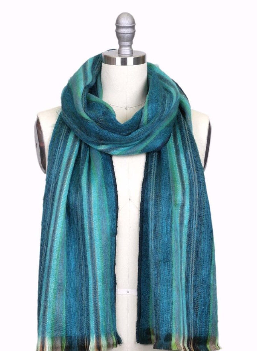 Scarves & Wraps Shupaca Classic Brushed Alpaca | Alpaca Scarf - Blue-Tini