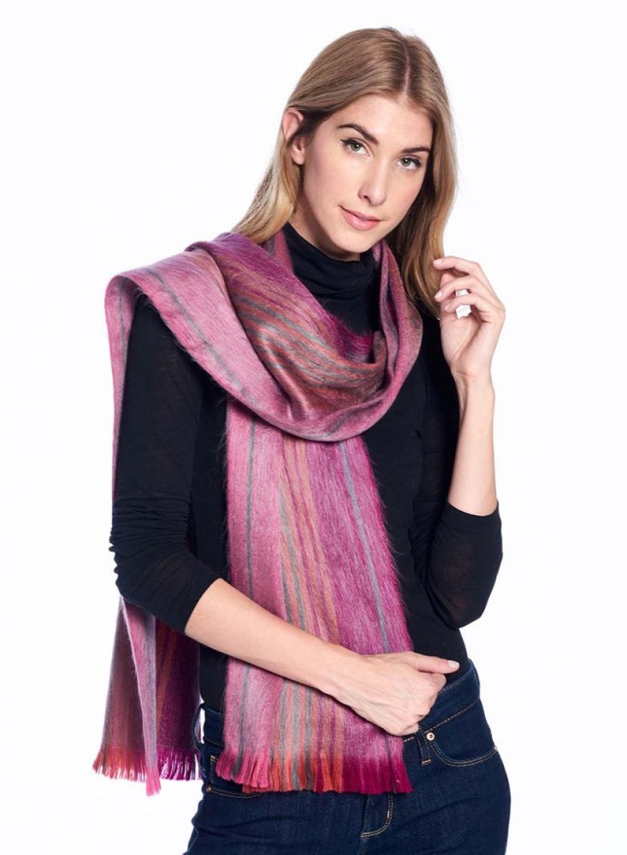 Scarves & Wraps Shupaca Classic Brushed Alpaca | Alpaca Scarf - Cosmic Berry