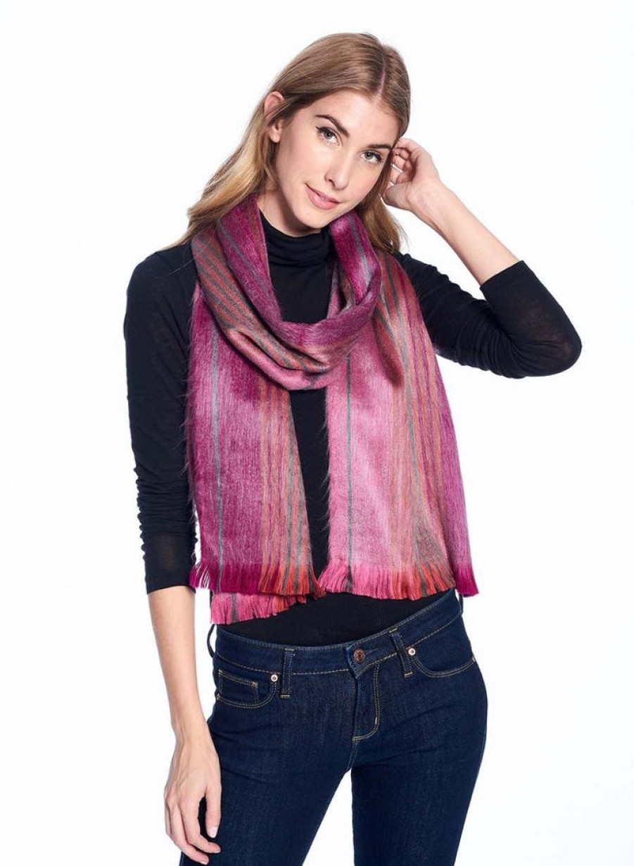 Scarves & Wraps Shupaca Classic Brushed Alpaca | Alpaca Scarf - Cosmic Berry