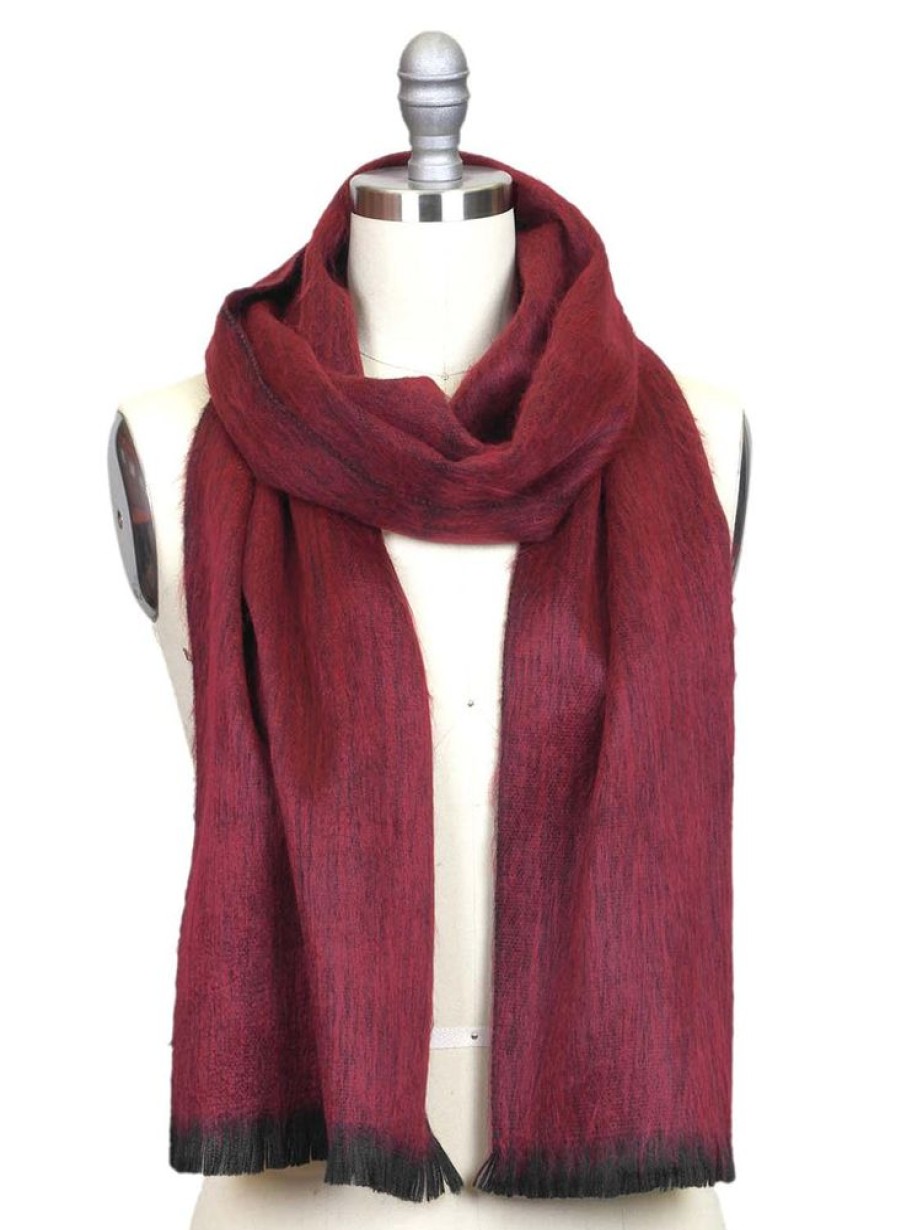 Scarves & Wraps Shupaca Classic Brushed Alpaca | Alpaca Scarf - Sapphire Red