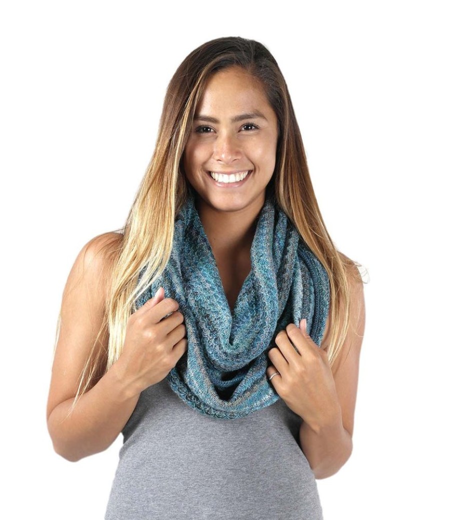 Scarves & Wraps Shupaca Printed | Alpaca Infinity Scarf - Printed - Azul