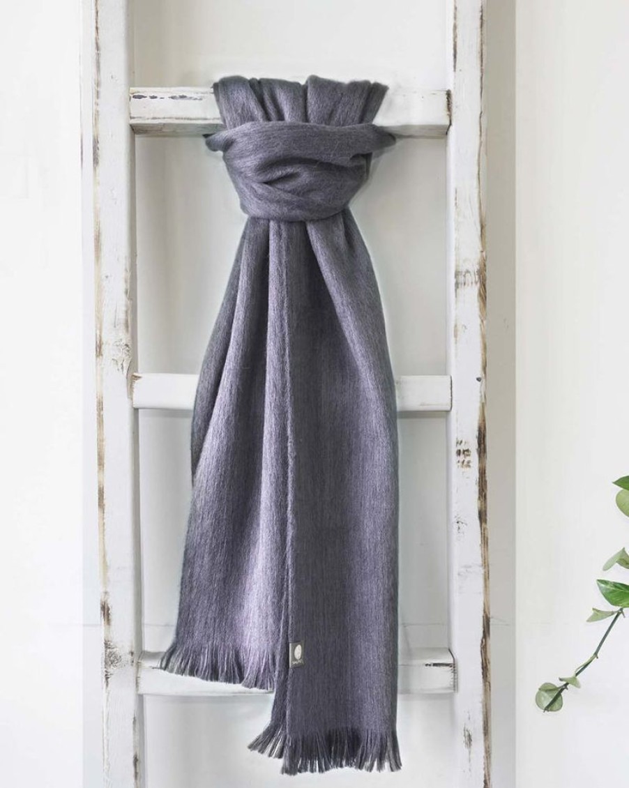 Scarves & Wraps Shupaca Classic Brushed Alpaca | New! Alpaca Scarf - Tornado Sky