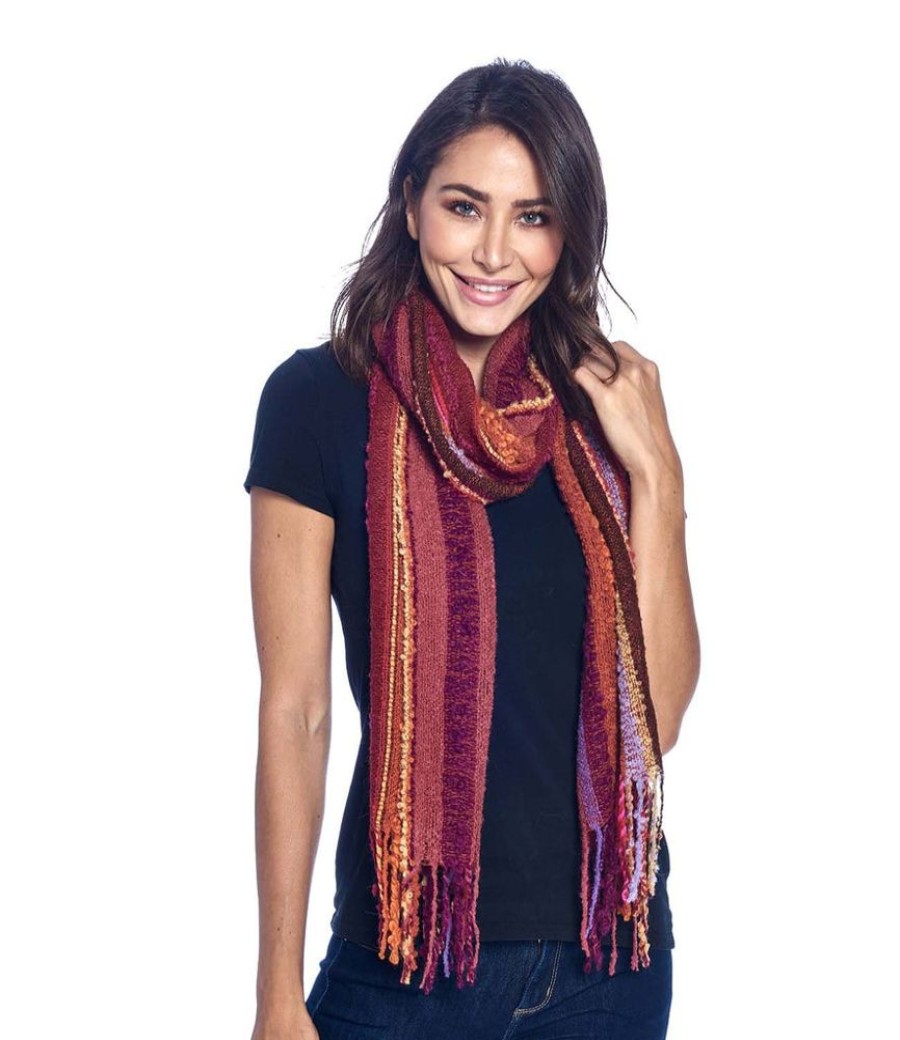 Scarves & Wraps Shupaca Boucle | Alpaca Fringe Scarf - Boucle - Autumn