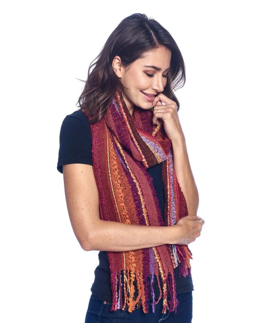 Scarves & Wraps Shupaca Boucle | Alpaca Fringe Scarf - Boucle - Autumn