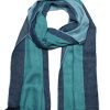 Scarves & Wraps Shupaca Artisanal Yarn Collection | Alpaca Scarf Reversible- Tahitian Tide