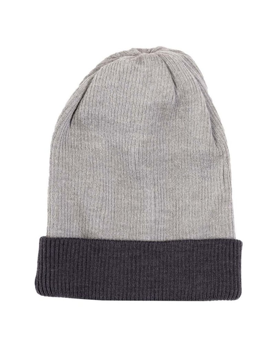 Accessories Shupaca Reversible Rib | Alpaca Beanie - Reversible Ribbed - Smoke