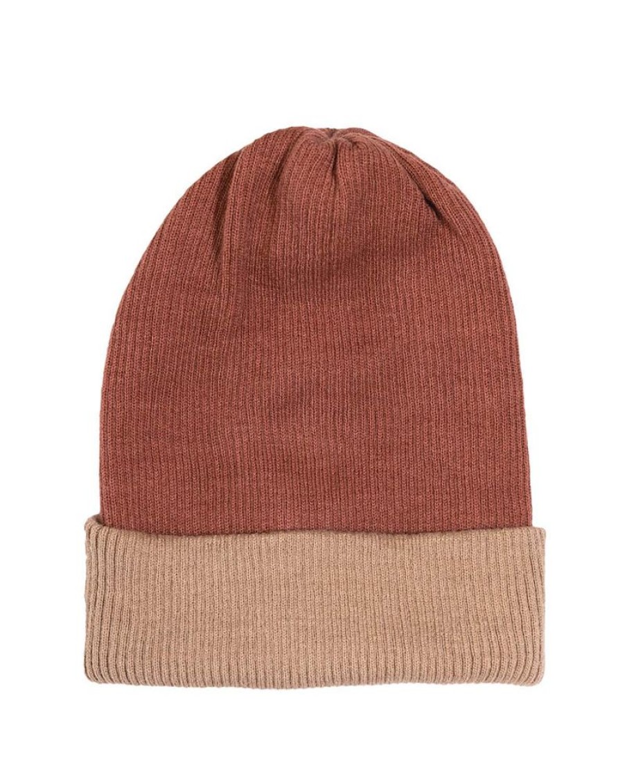 Accessories Shupaca Reversible Rib | Alpaca Beanie - Reversible Ribbed - Terracotta