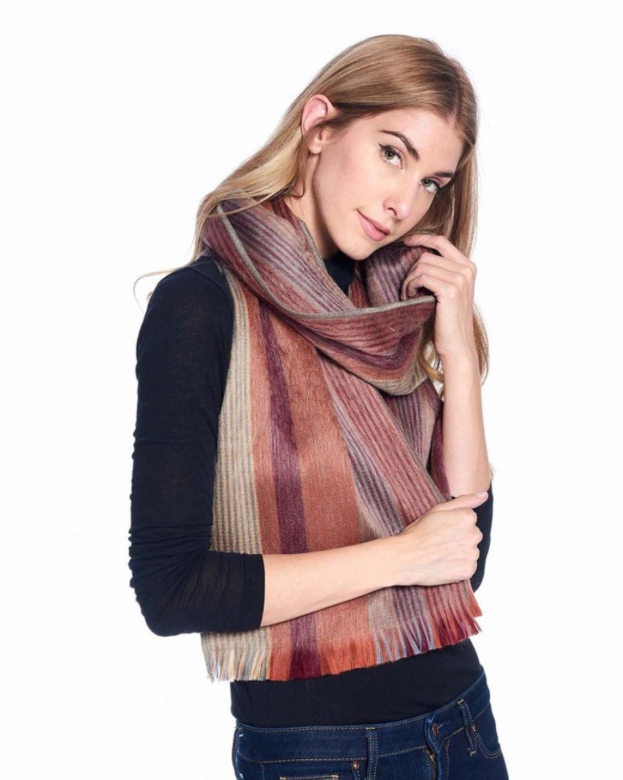 Scarves & Wraps Shupaca Classic Brushed Alpaca | Alpaca Scarf - Cayenne