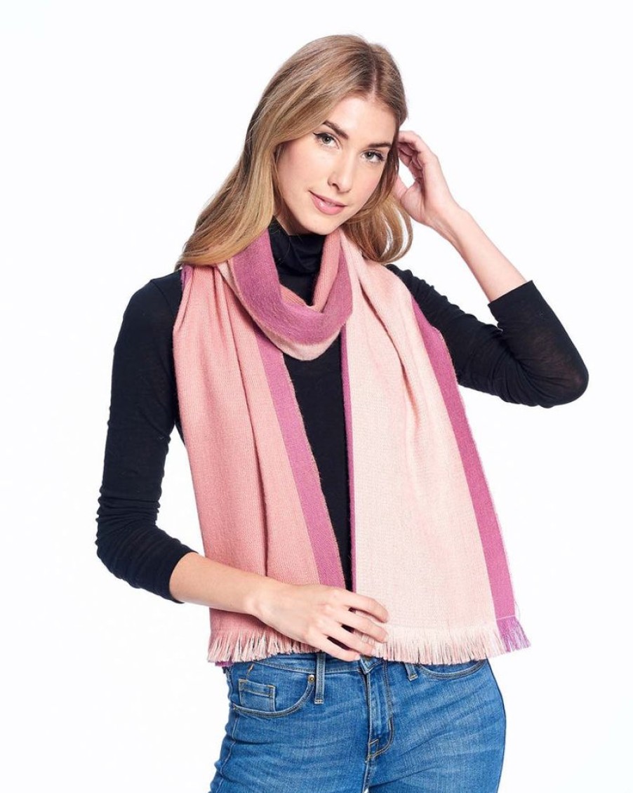 Scarves & Wraps Shupaca Artisanal Yarn Collection | Alpaca Scarf Reversible - Ash Rose