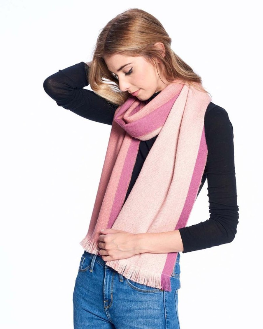 Scarves & Wraps Shupaca Artisanal Yarn Collection | Alpaca Scarf Reversible - Ash Rose