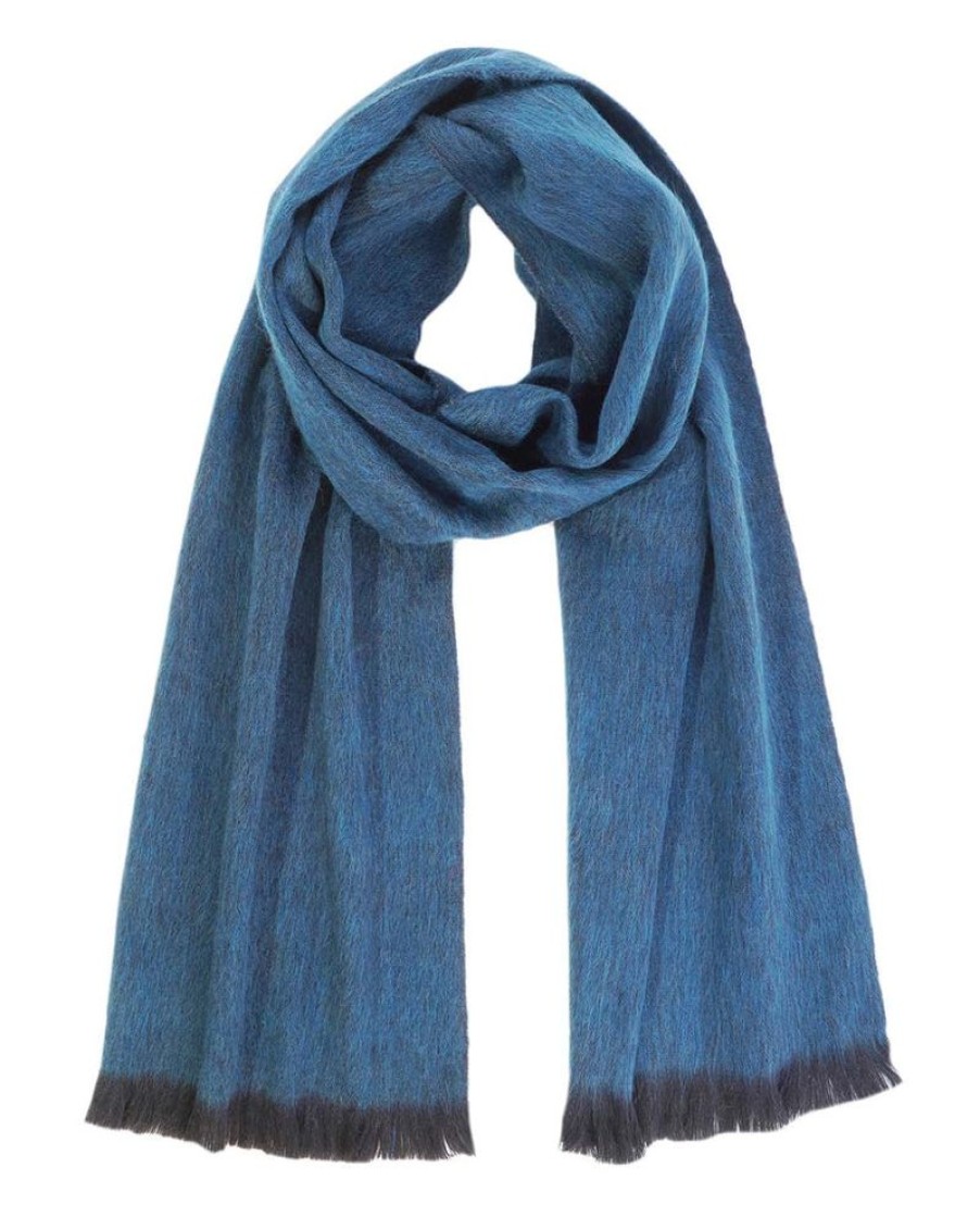 Scarves & Wraps Shupaca Classic Brushed Alpaca | New! Alpaca Scarf - Blue Stone