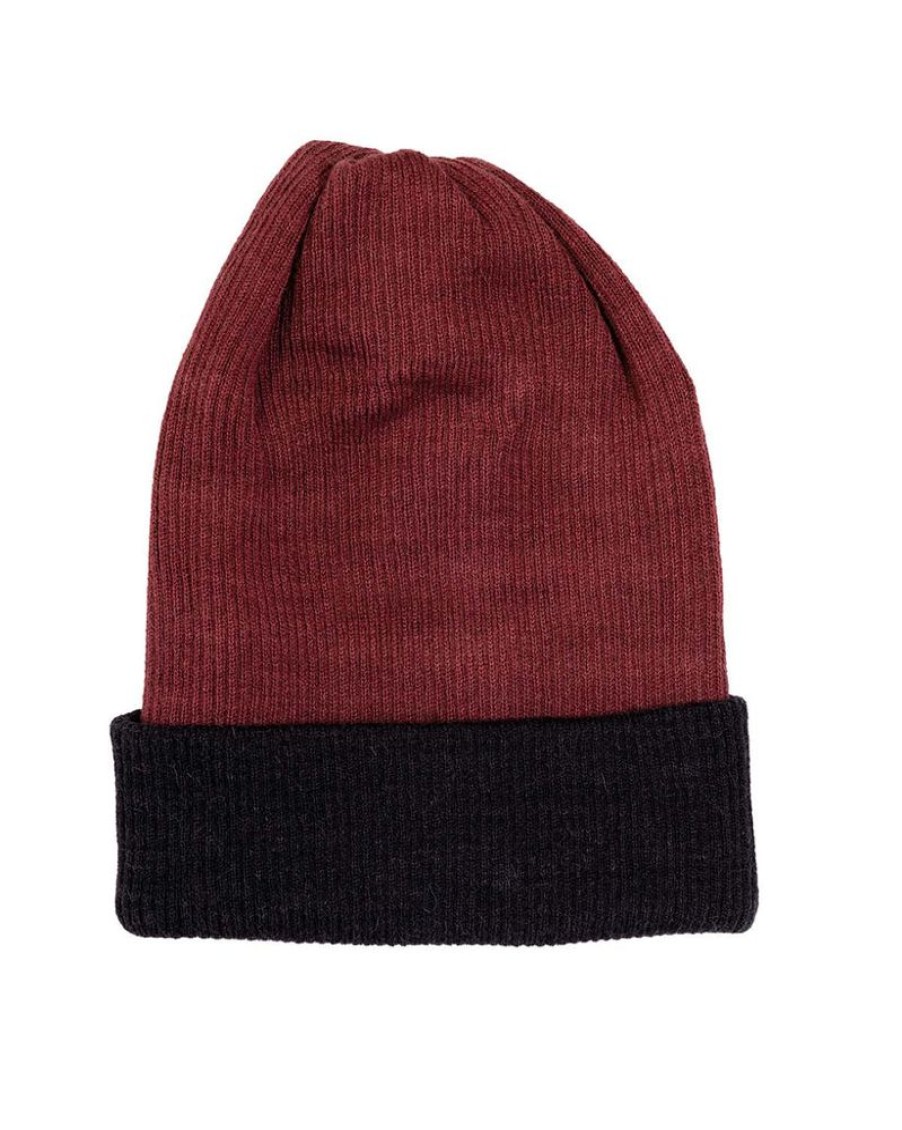 Accessories Shupaca Reversible Rib | Alpaca Beanie - Reversible Ribbed - Sangria