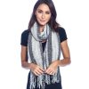 Scarves & Wraps Shupaca Boucle | Alpaca Fringe Scarf - Boucle - Monochrome