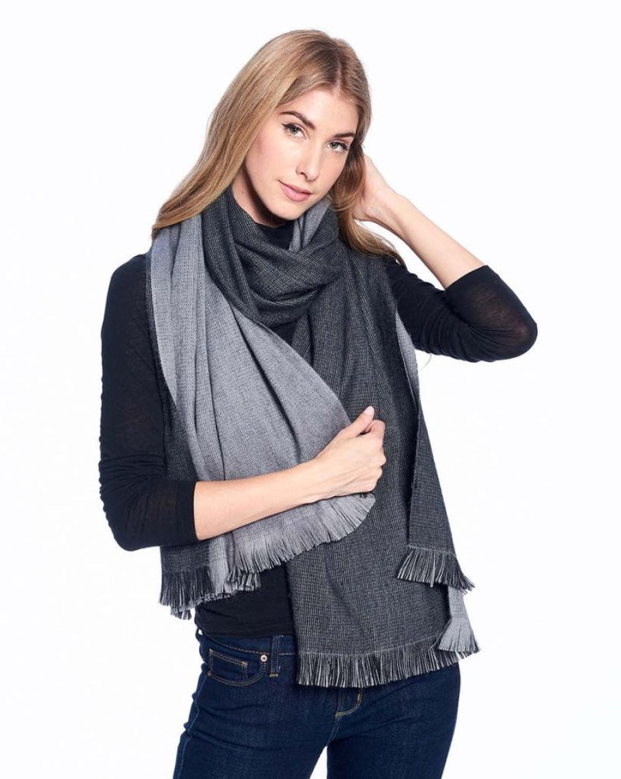 Scarves & Wraps Shupaca Artisanal Yarn Collection | Reversible Alpacawrap - Obsidian