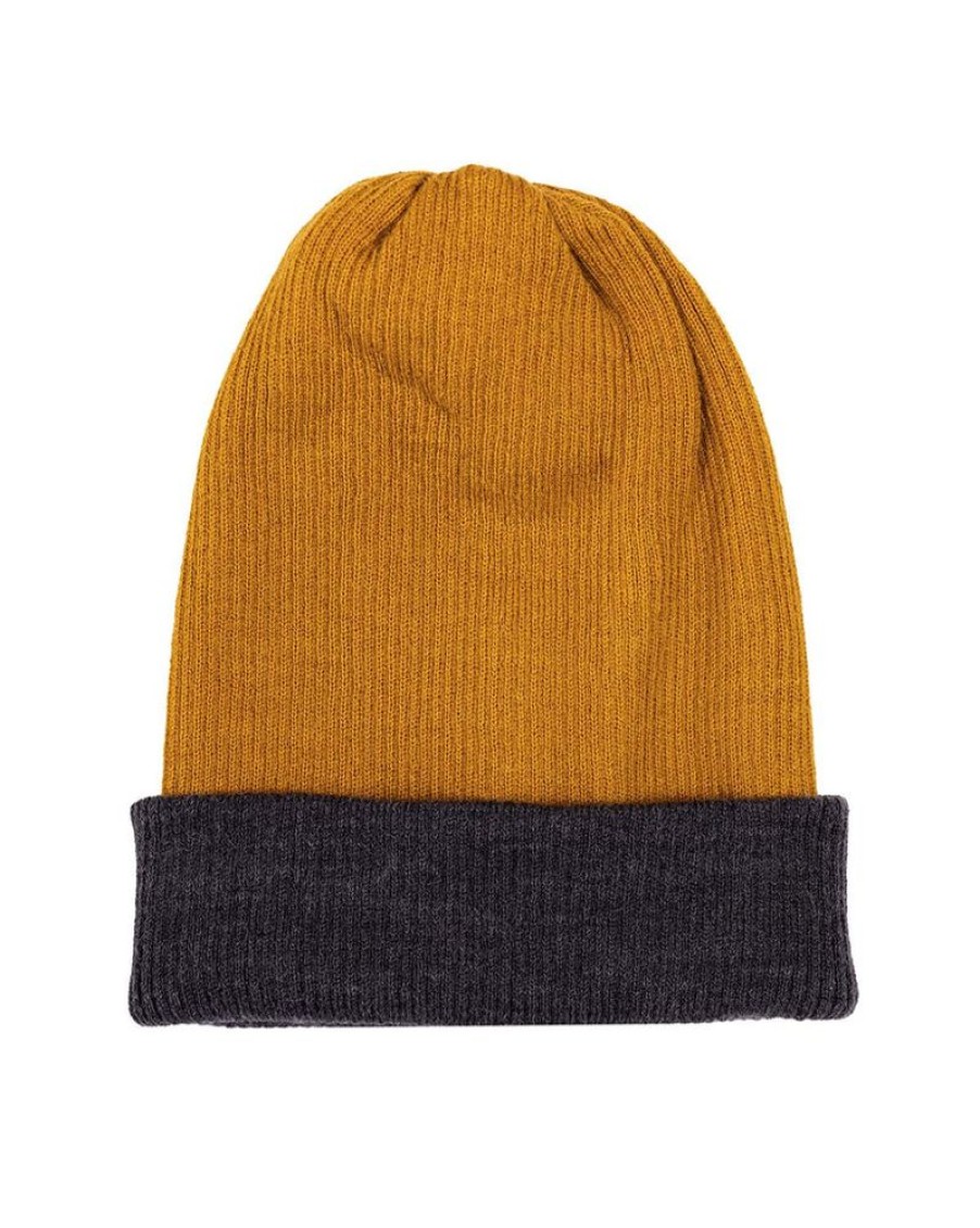 Accessories Shupaca Reversible Rib | Alpaca Beanie - Reversible Ribbed - Gold Rush