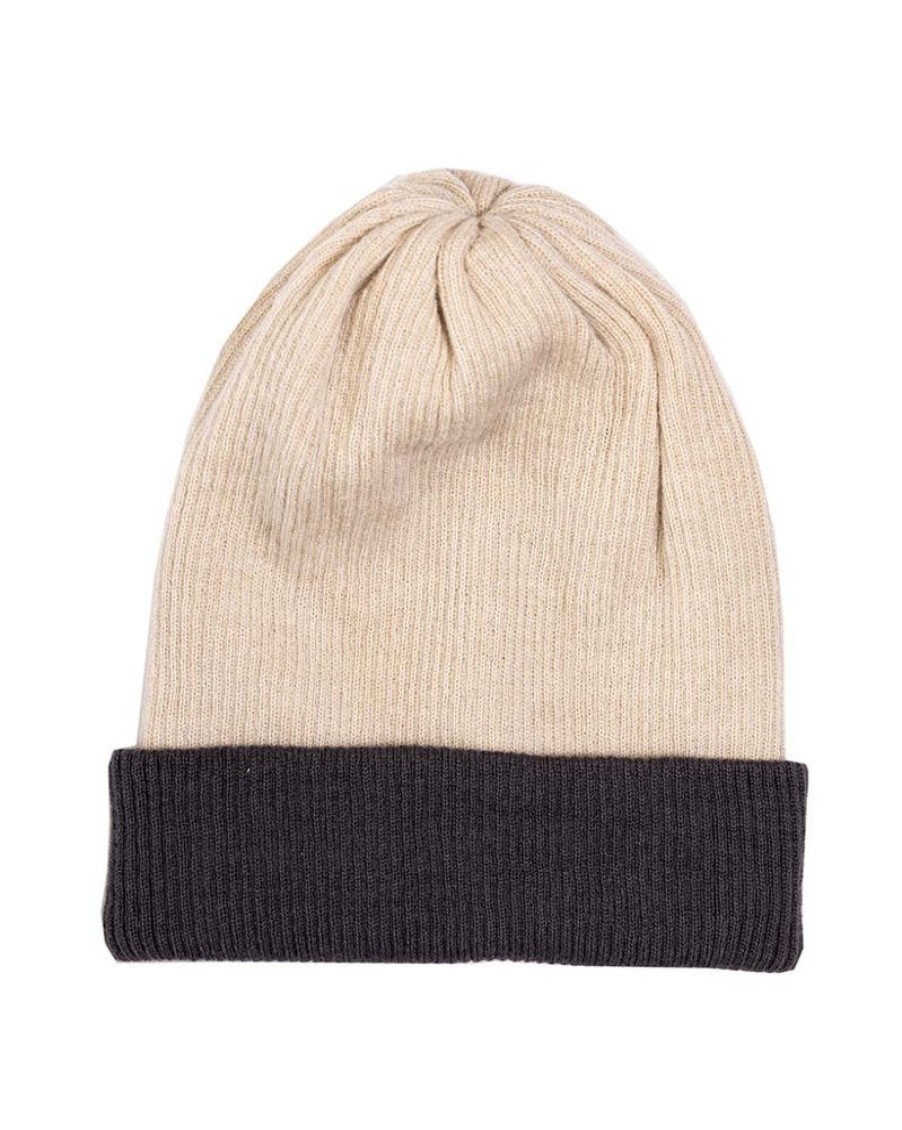 Accessories Shupaca Reversible Rib | Alpaca Beanie - Reversible Ribbed - Oatmeal