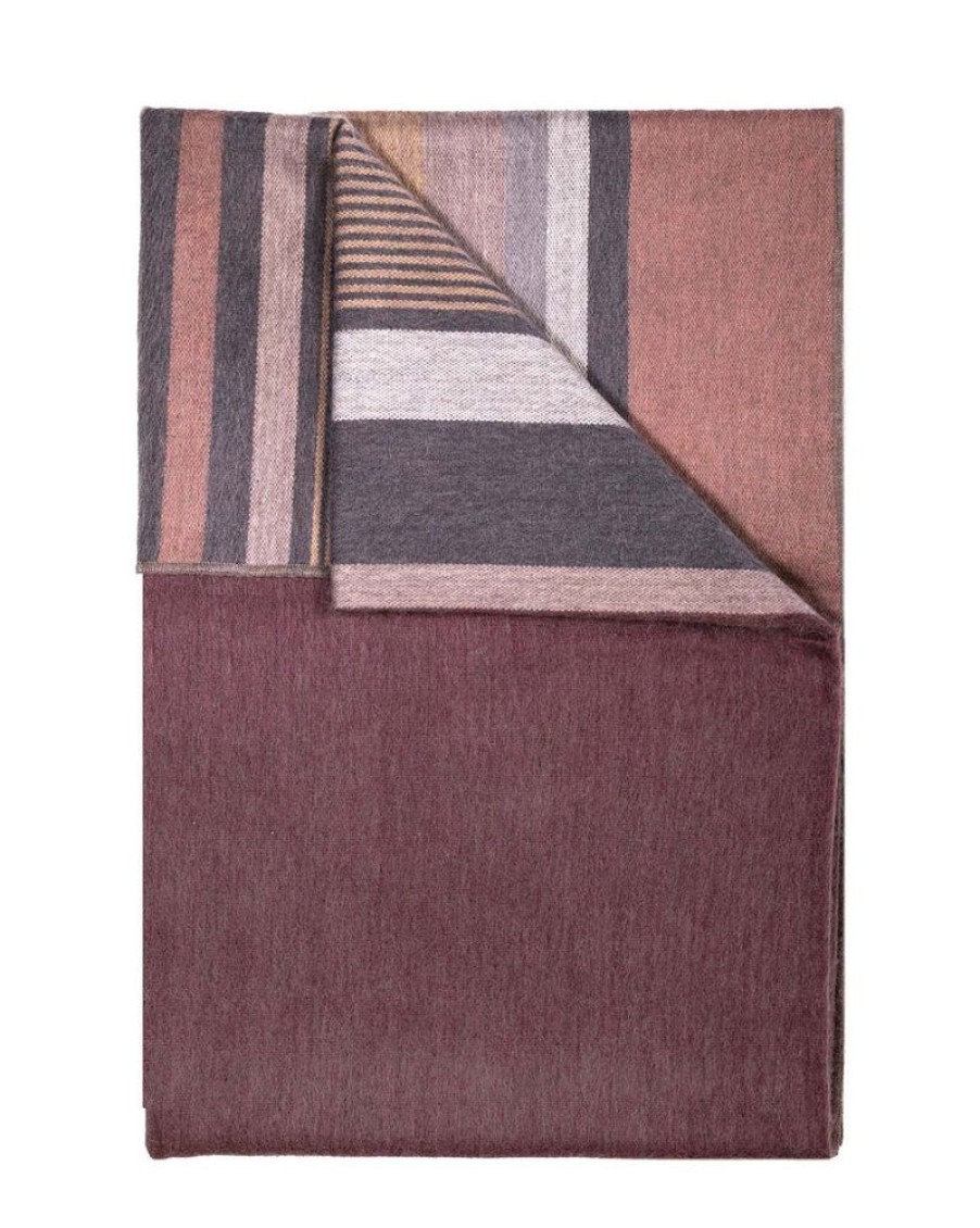 House & Home Shupaca Classic Brushed Alpaca | Alpaca Throw Blanket - Cranberry