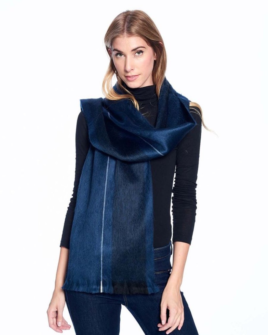 Scarves & Wraps Shupaca Classic Brushed Alpaca | Alpaca Scarf - Cobalt Blue