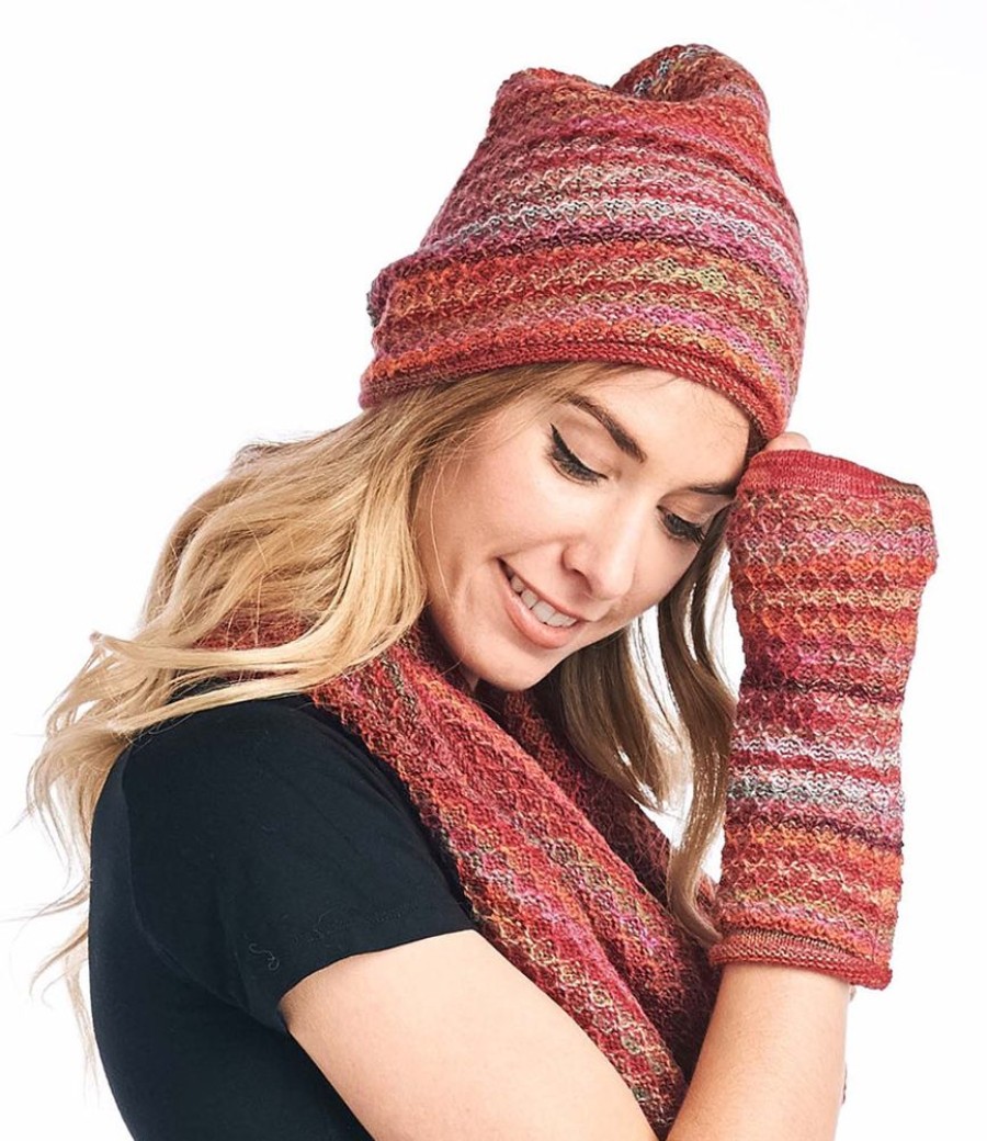 Accessories Shupaca Printed | Alpaca Beanie Hat - Printed - Saffron