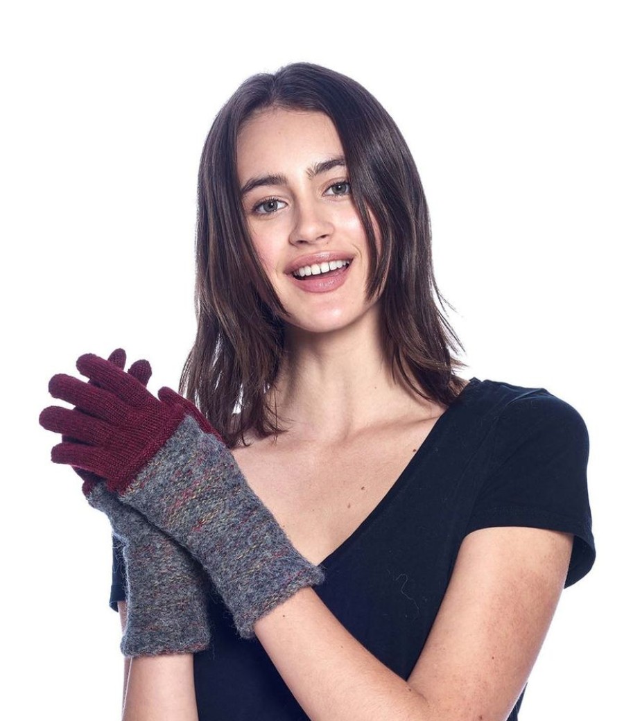 Accessories Shupaca Caraveli | Alpaca Gloves - Caraveli Full - Sangria