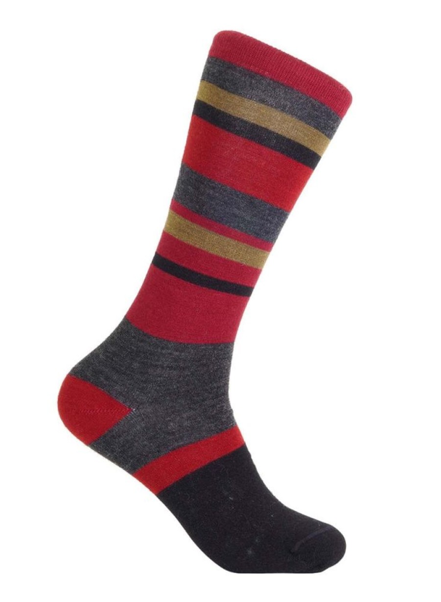 Accessories Shupaca Linea | New! Alpaca Socks - Linea - Crimson