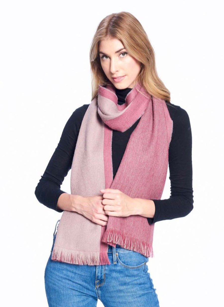 Scarves & Wraps Shupaca Artisanal Yarn Collection | Alpaca Scarf Reversible - Rhubarb