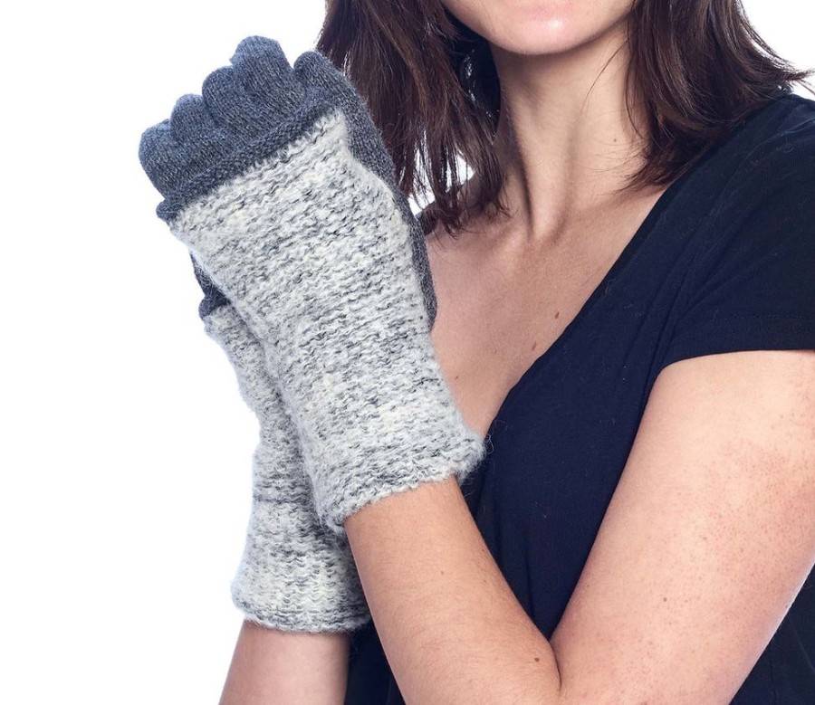 Accessories Shupaca Caraveli | Full Alpaca Gloves - Caraveli - Stone