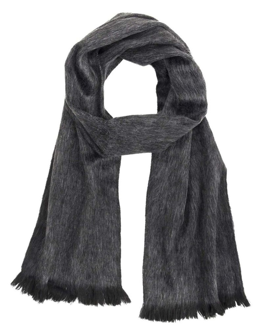 Scarves & Wraps Shupaca Classic Brushed Alpaca | Alpaca Scarf - Charcoal