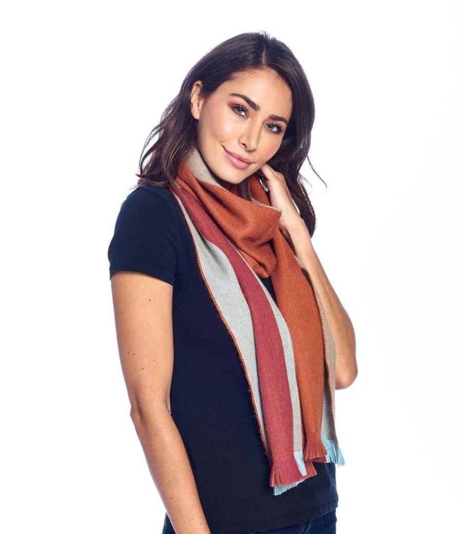 Scarves & Wraps Shupaca Artisanal Yarn Collection | Alpaca Scarf Reversible - Autumn