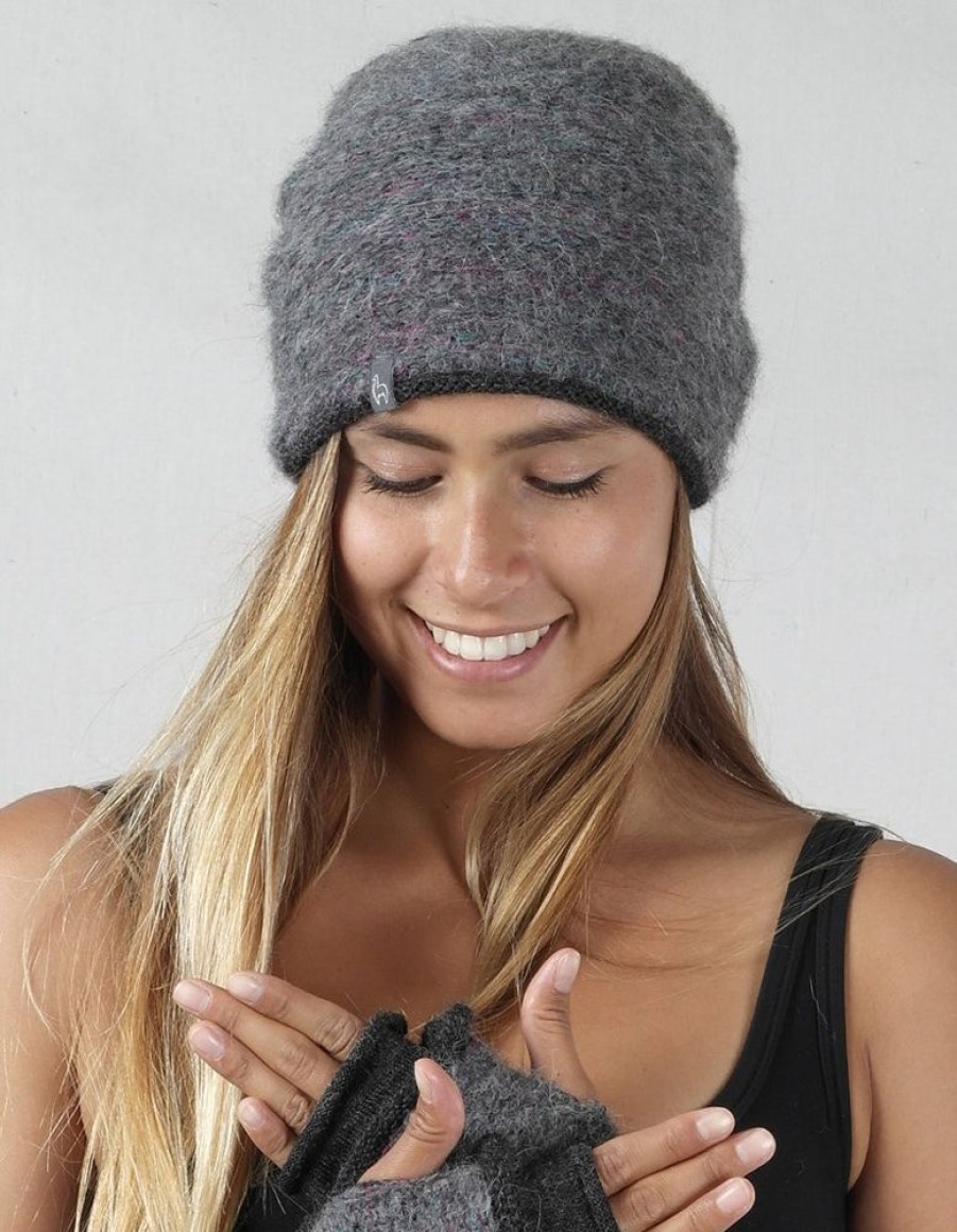 Accessories Shupaca Caraveli | Alpaca Beanie Hat - Caraveli - Smoke