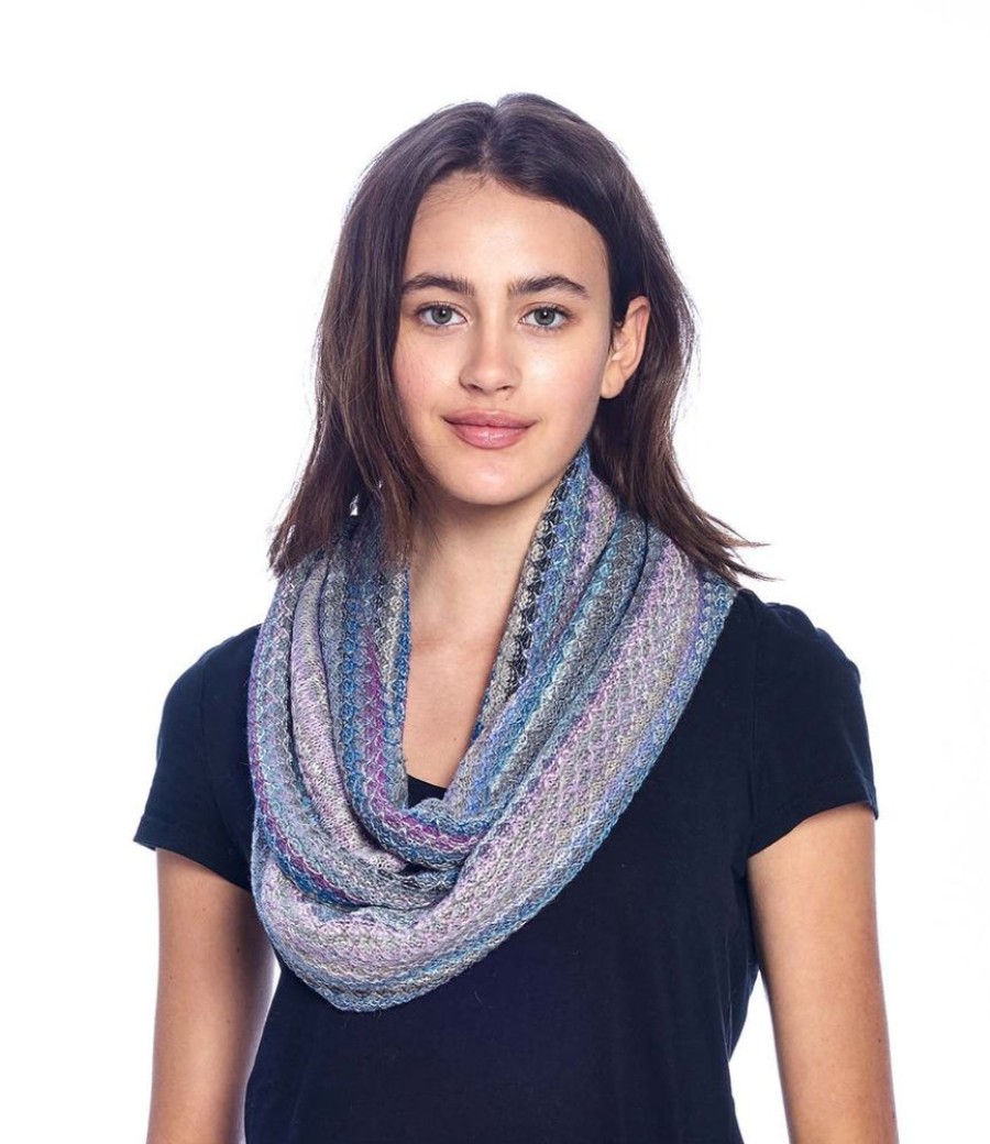 Scarves & Wraps Shupaca Printed | Alpaca Infinity Scarf - Printed - Berry