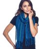 Scarves & Wraps Shupaca Boucle | Fringealpaca Scarf - Boucle - Deep Sea