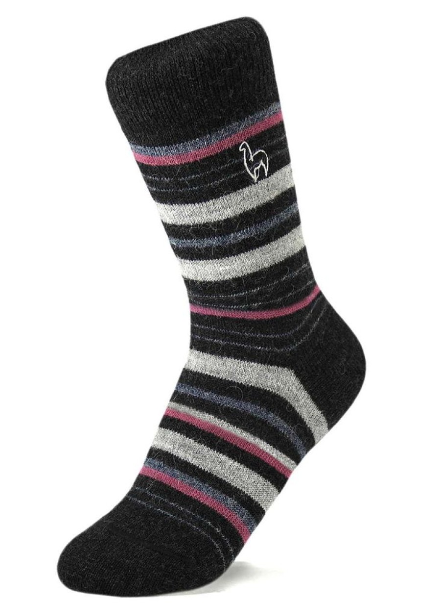 Accessories Shupaca Striped | Alpaca Socks - Stripe - Mauve