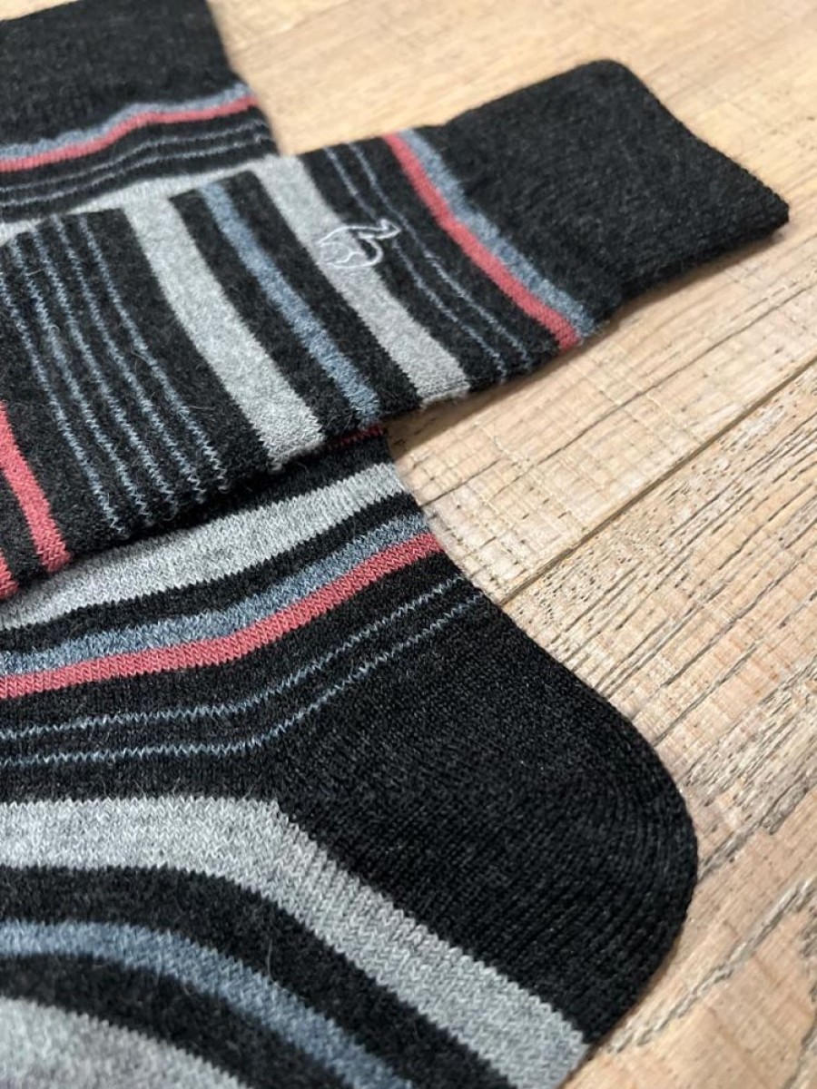 Accessories Shupaca Striped | Alpaca Socks - Stripe - Mauve