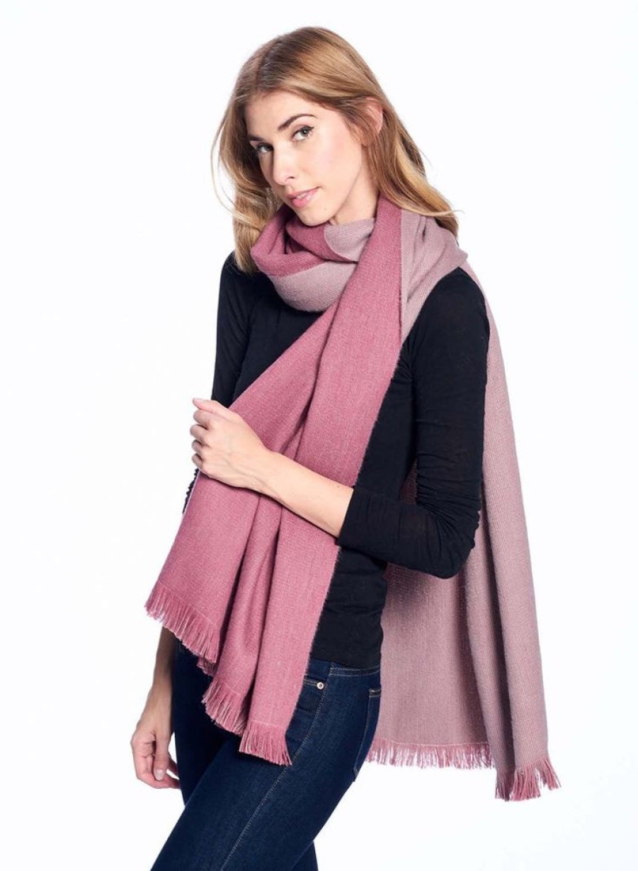 Scarves & Wraps Shupaca Artisanal Yarn Collection | Alpaca Wrap Reversible- Renaissance Rose